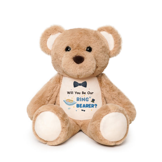Will You Be Our Ring Bearer - Cuddly Plush Bear